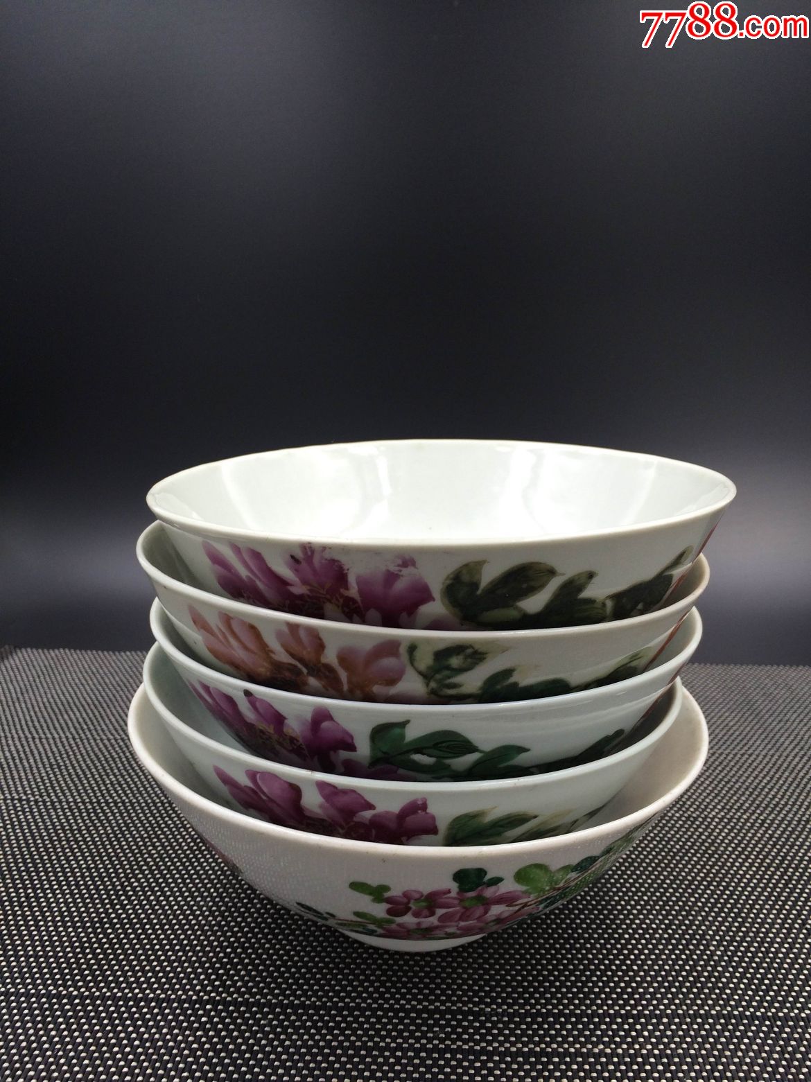 五只花碗