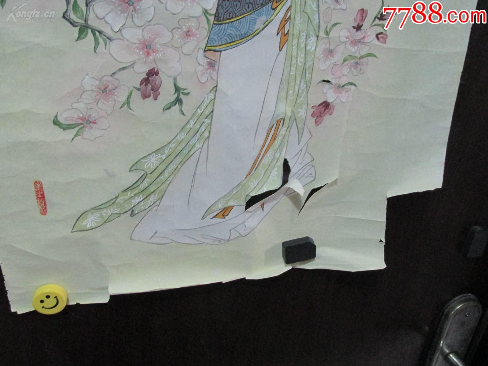 关淑智绘女性人物画国画一张详情看图长67宽43cm