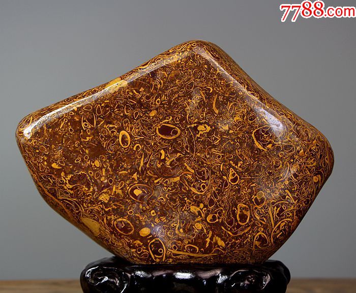 奇石矿物晶体宝玉石原石碧玉金丝石观赏石金色原石摆件金丝玉05