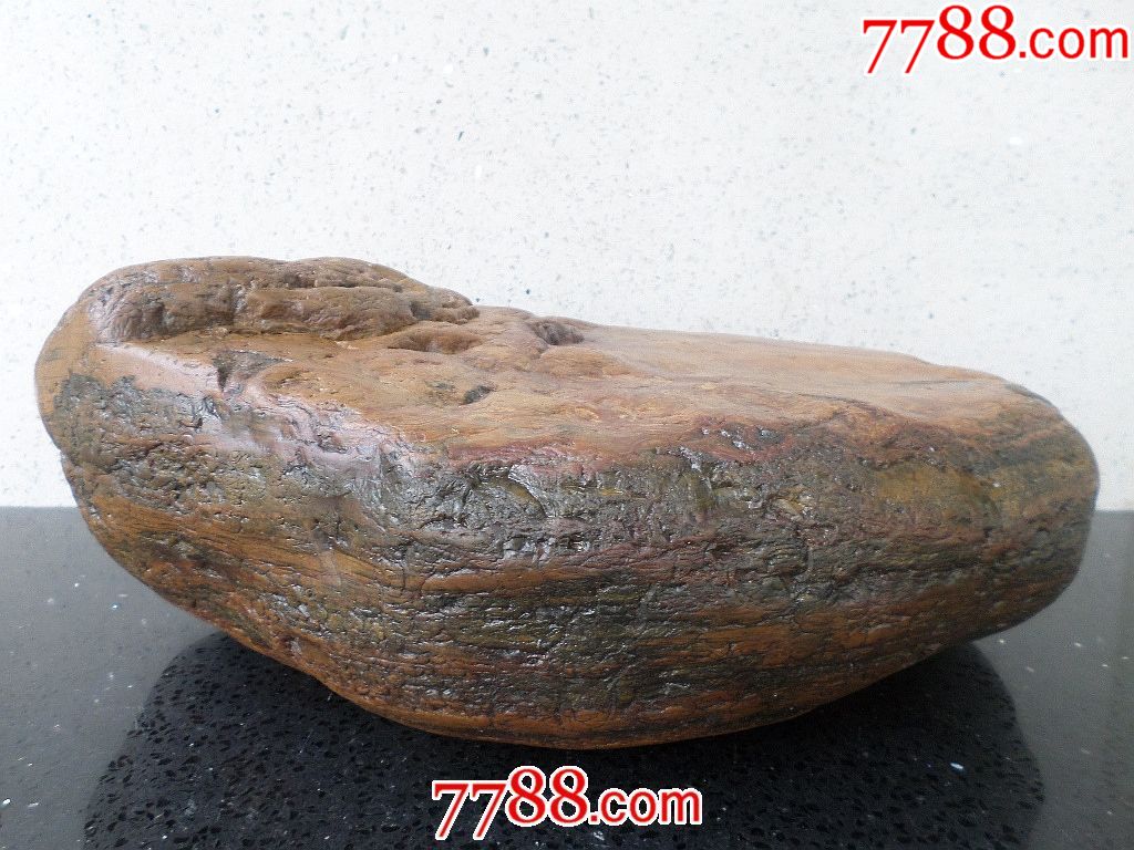 古董文玩民俗杂项玉器玛瑙观赏奇石收藏品类天然黄河原型色皮板石