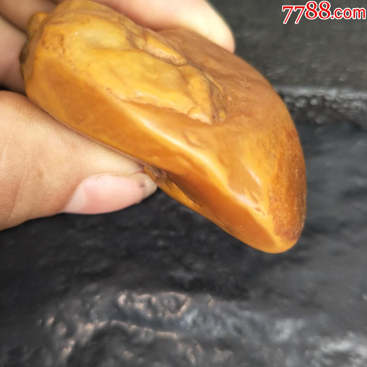 江西赣江水冲黄蜡石黄龙玉原石奇石《碧玉冻小籽》雕刻料