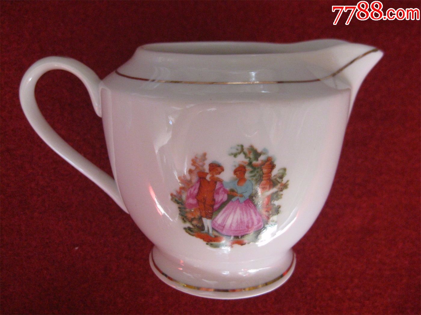 怀旧收藏80年代陶瓷漱口杯茶杯人物图案中国制造好品收藏