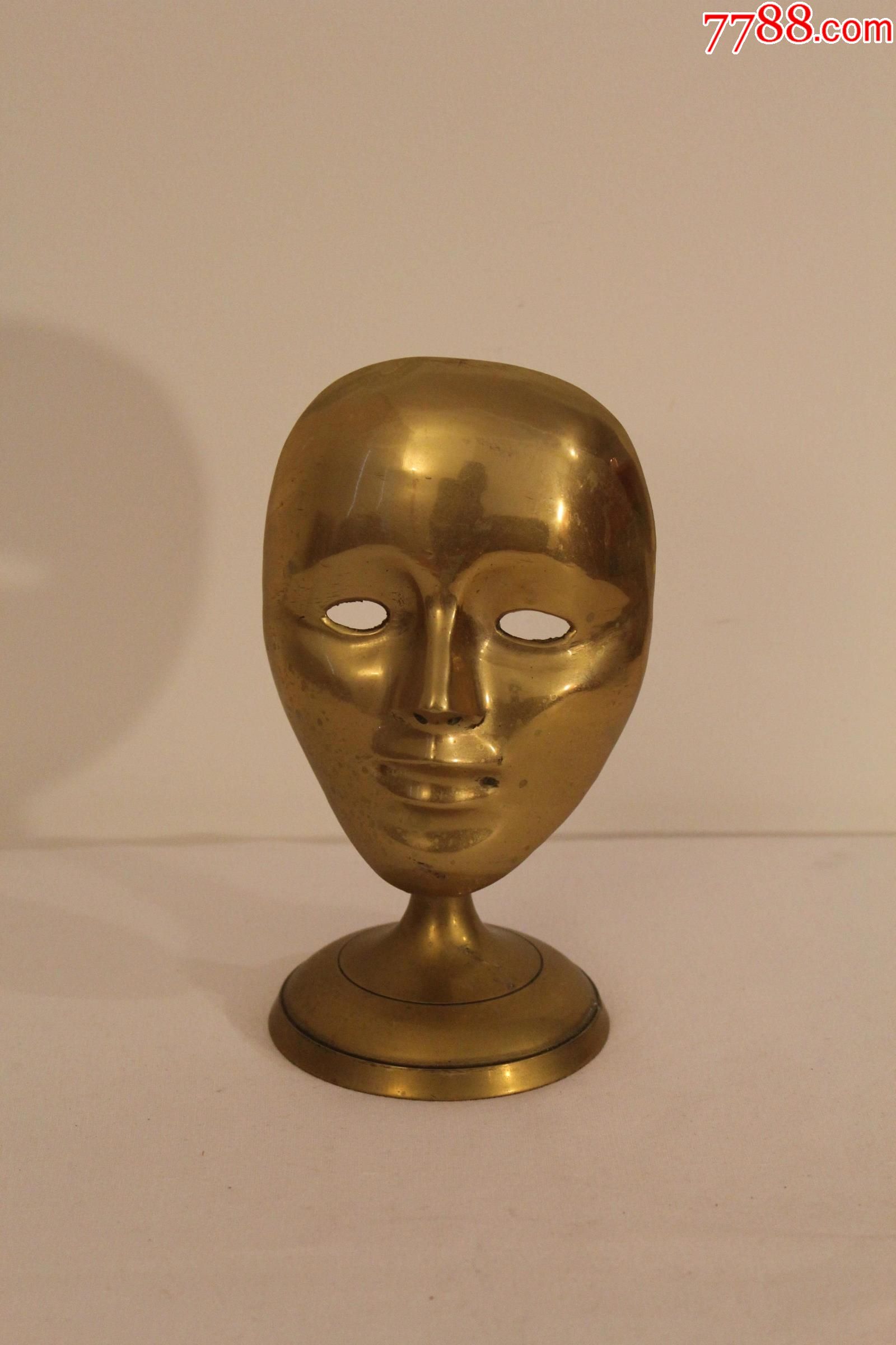 纯黄铜面具