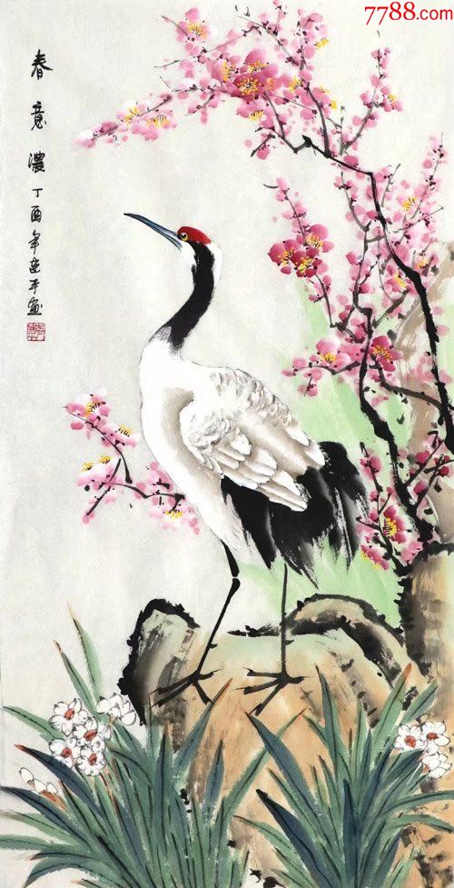 0张建平·三尺竖幅花鸟z24-2-花鸟国画原作-7788书画网