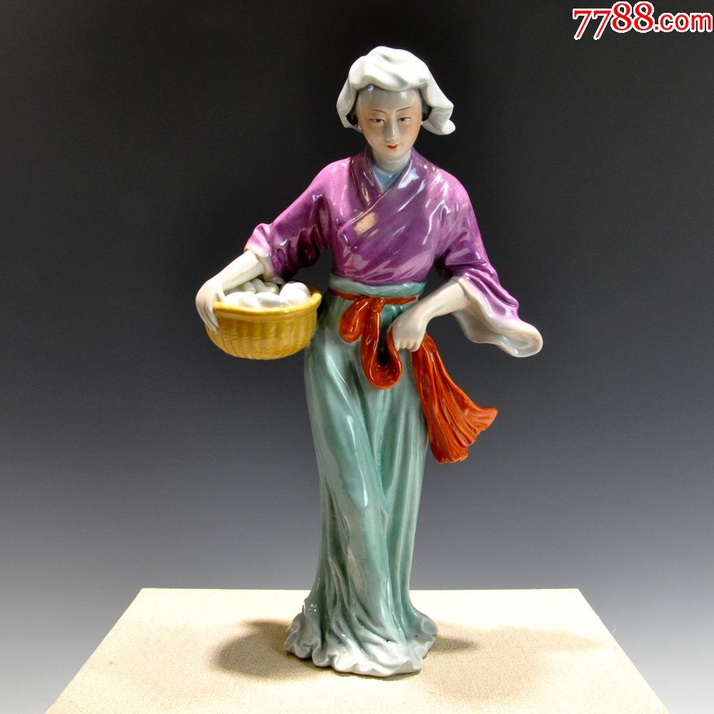 景德镇瓷塑西施挽纱大型