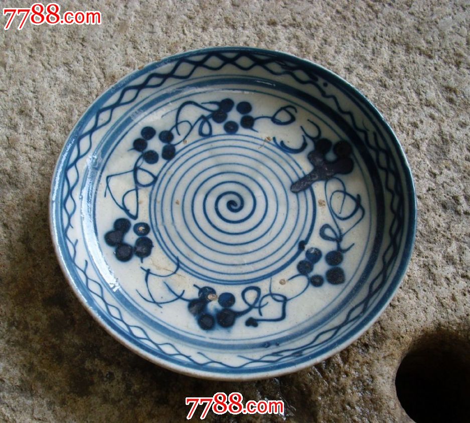 民国---民窑青花瓷盘