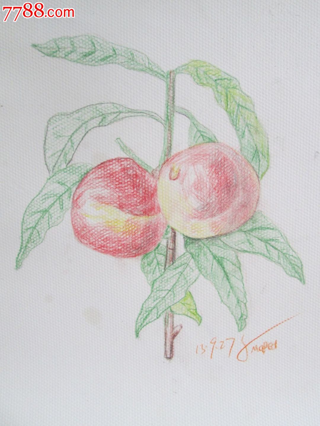 素描彩色铅笔画原作8k