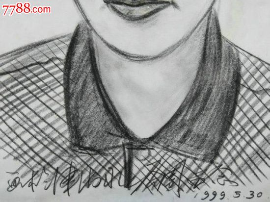 fwpyy0名家精品人物素描男肖像有款画功超好