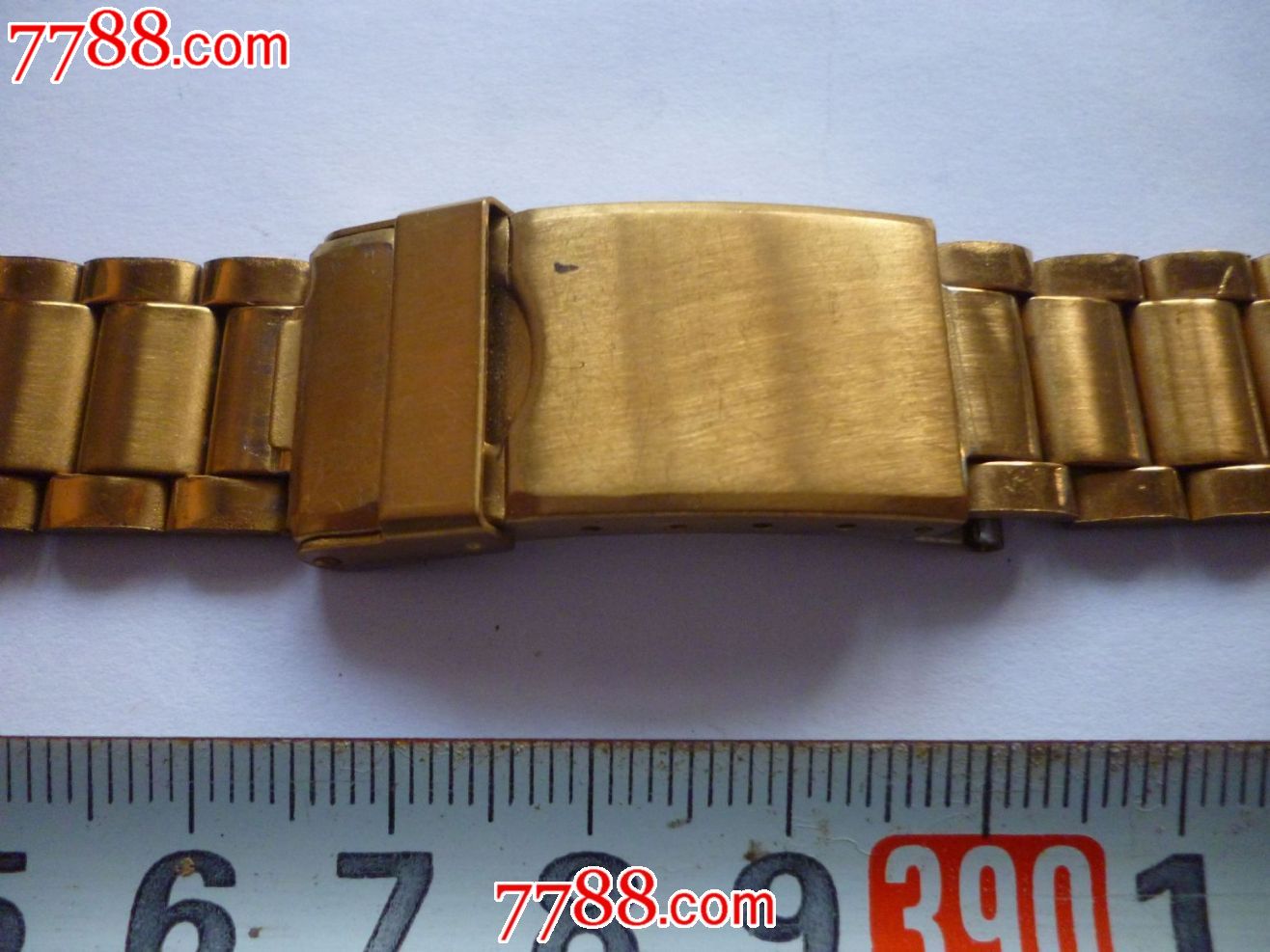 老货!镀金8mm【折叠】男士古董老表带一条!【也可配19表用】