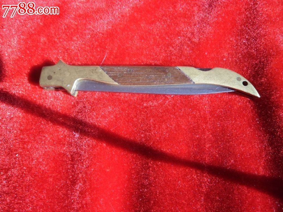 老式红木铜把刀1把,80元