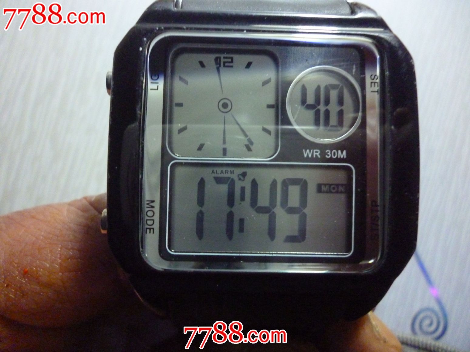 日本原装液晶指针大数字双显多功能【skmei】男士电子石英表【96