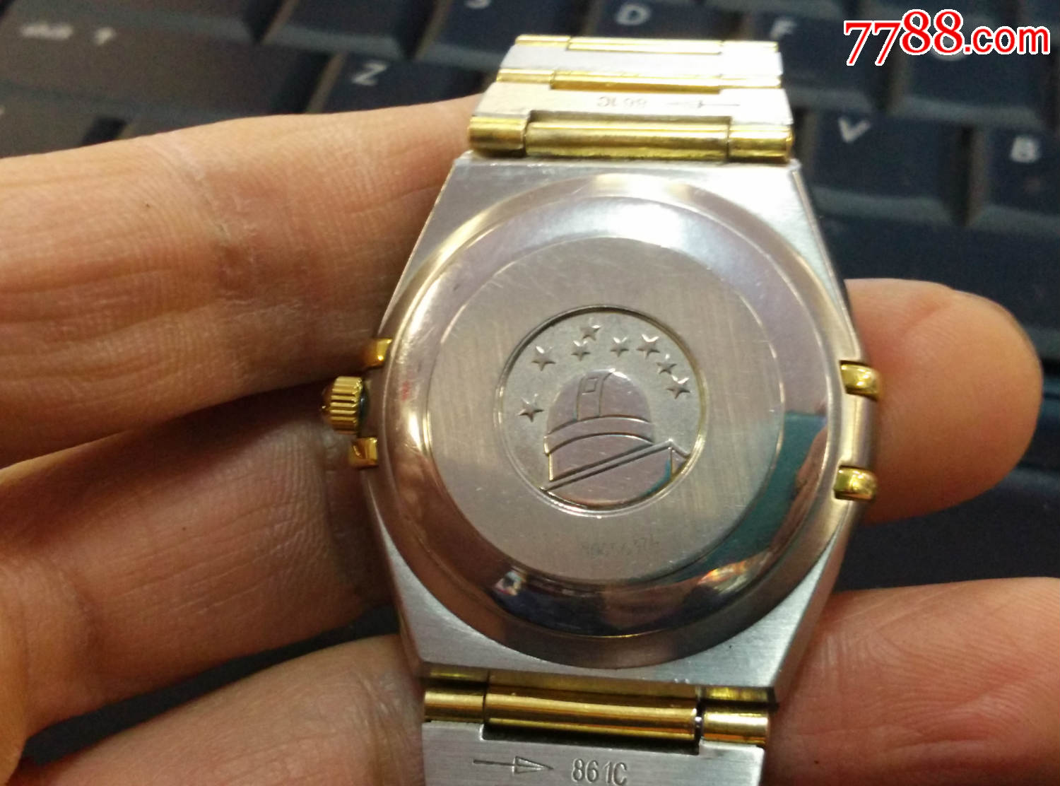 很少见漂亮的好品的全自动2824机芯单历金条星座欧米茄男表一块!