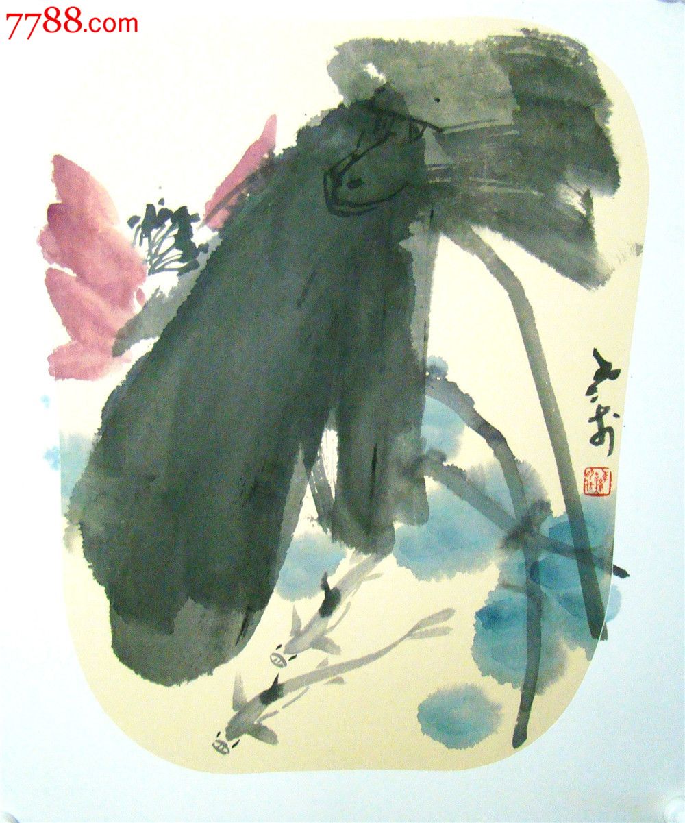 李开石写意花鸟画扇面团扇小品一堂和气