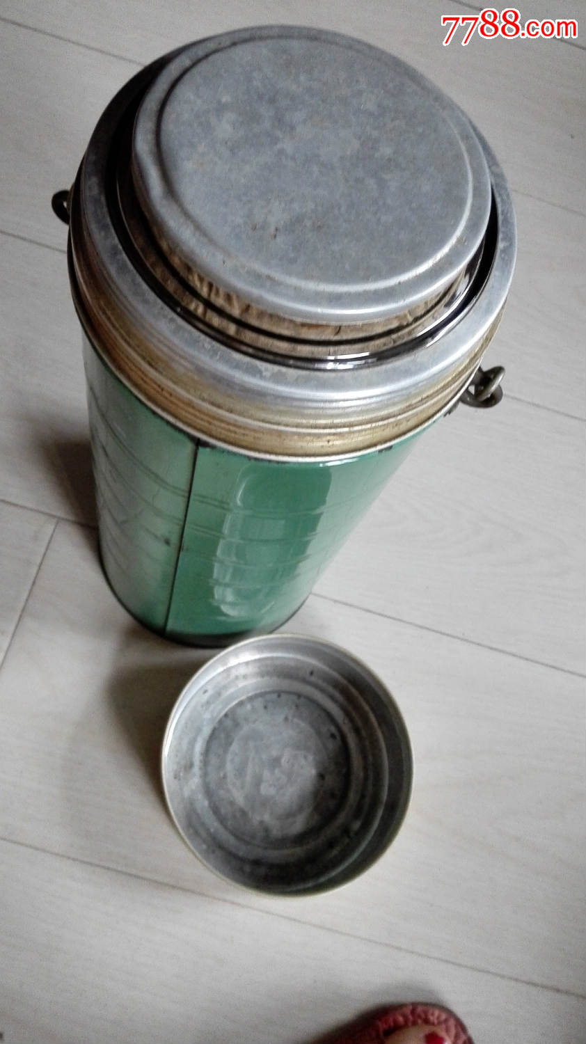 怀旧经典收藏六七十年代上海产绿色雪山牌老冰棍桶高37厘米