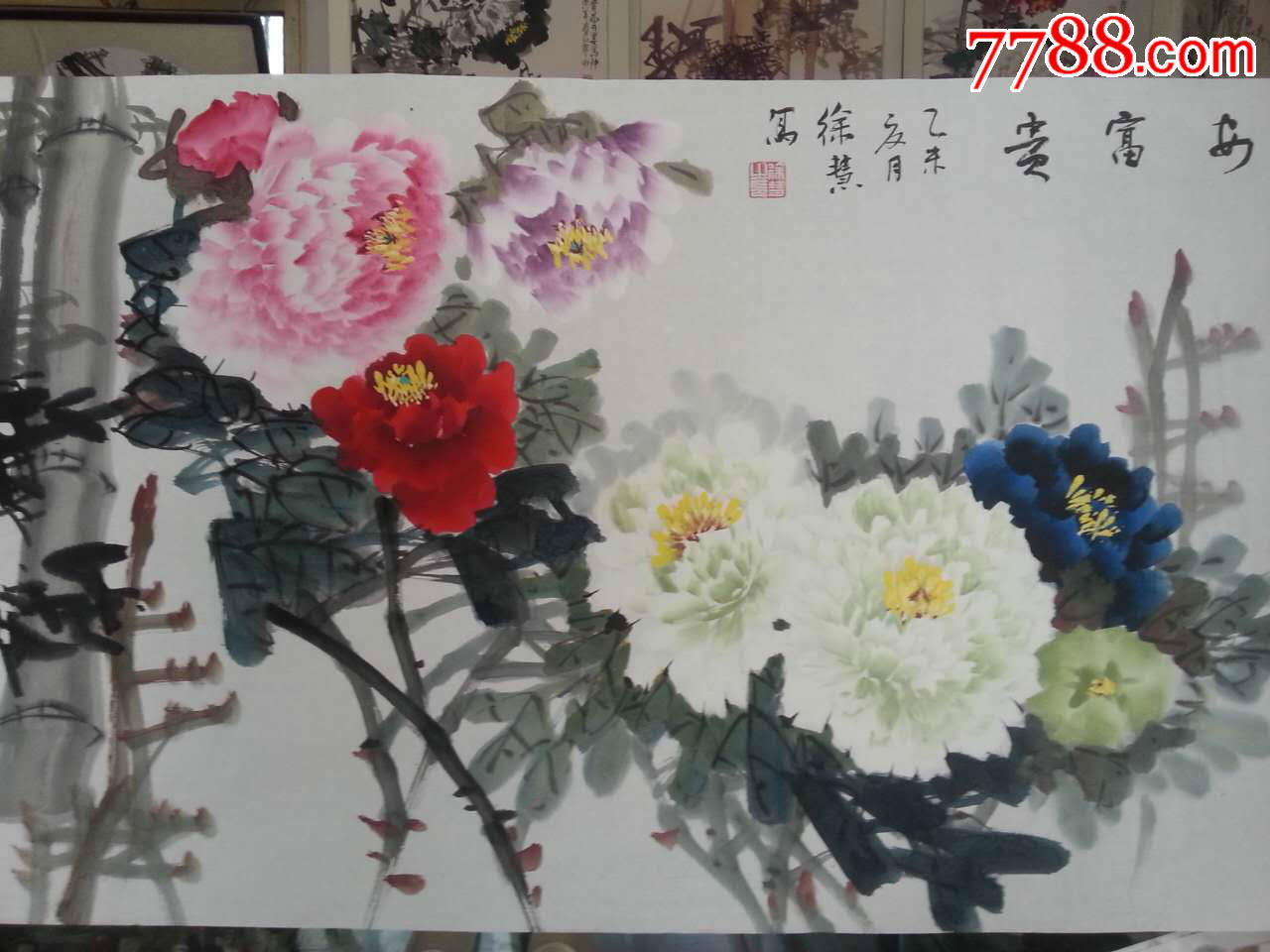 著名花鸟画家徐慧牡丹系列作品