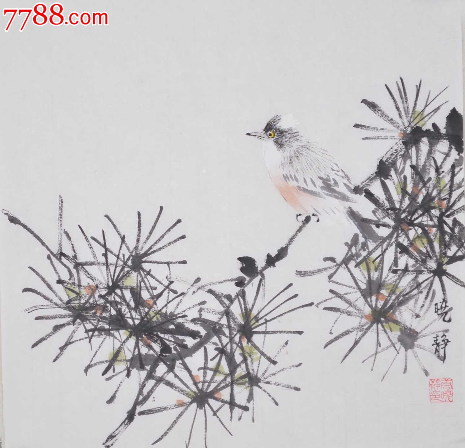 小品写意花鸟画作品hn3654_花鸟国画原作_第1张_7788字画网