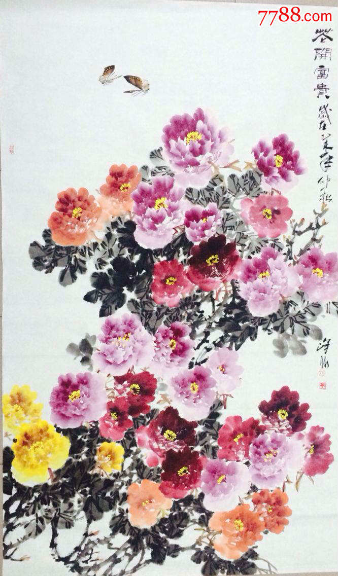 中国艺术家协会理事朱峰新作品,花鸟国画原作,其他花鸟画原画,水墨