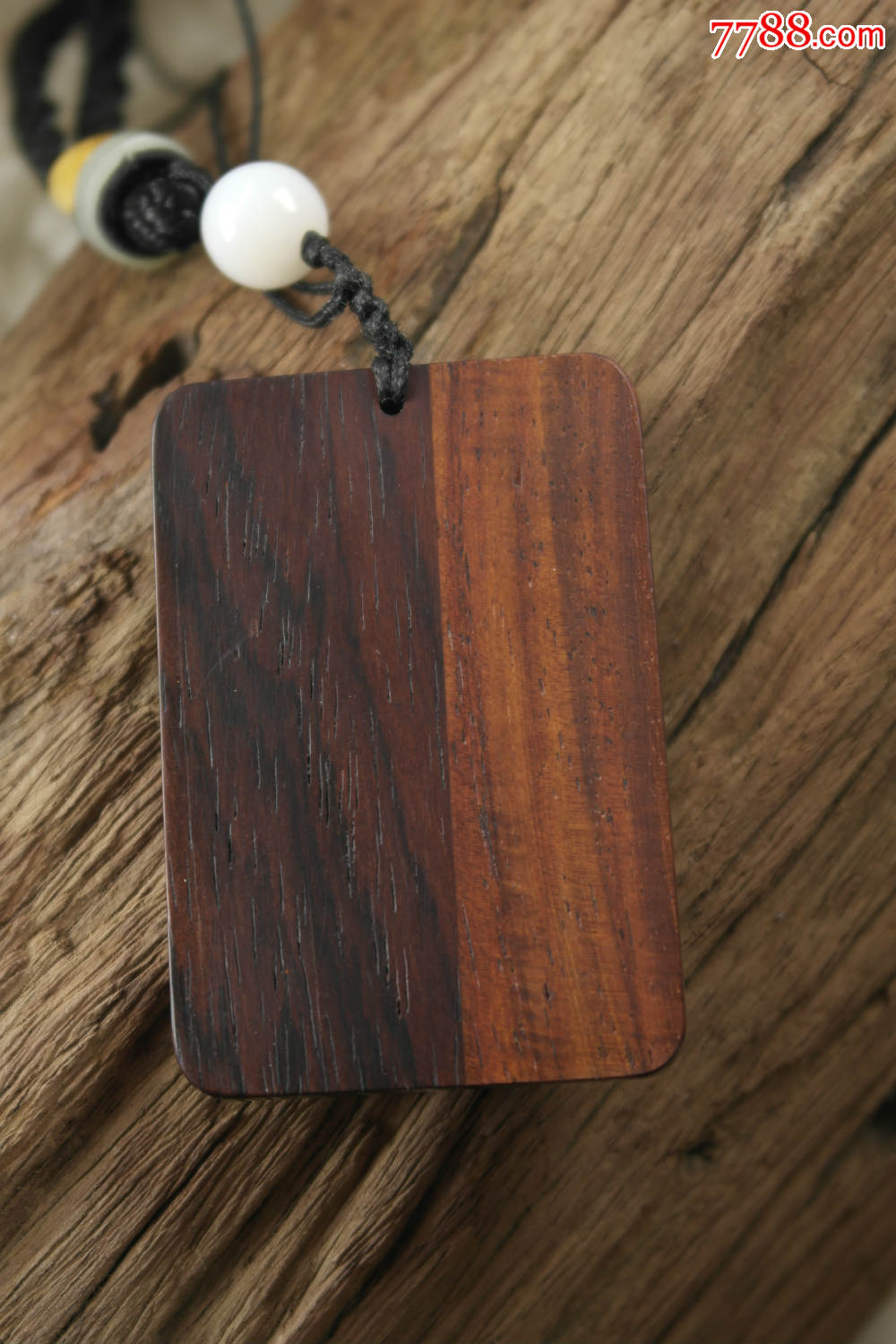 大叶紫檀高密度老料精工雕刻牌手把件腰牌,阴阳木【舍得】