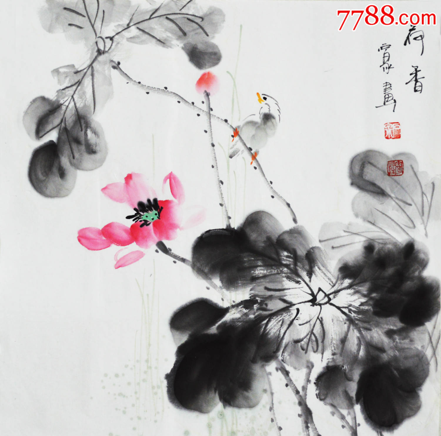 水墨/写意画法,,2010-2019年,,其他尺寸,,未装裱,,宣纸, 简介: 【作品