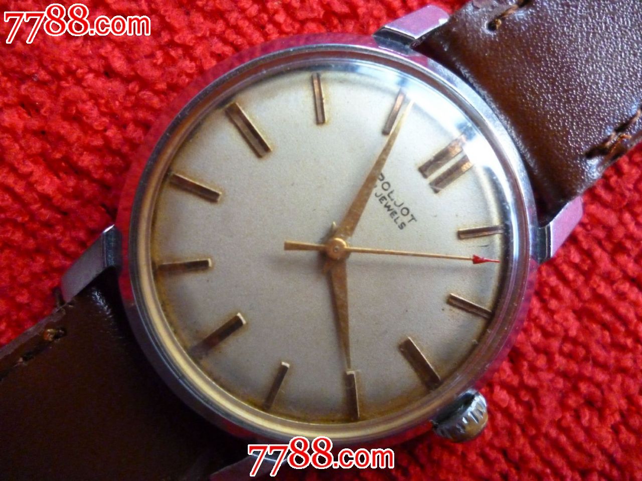 苏联50年代制造非常漂亮的凸刻度描金盘镀金指针【飞行】男古董