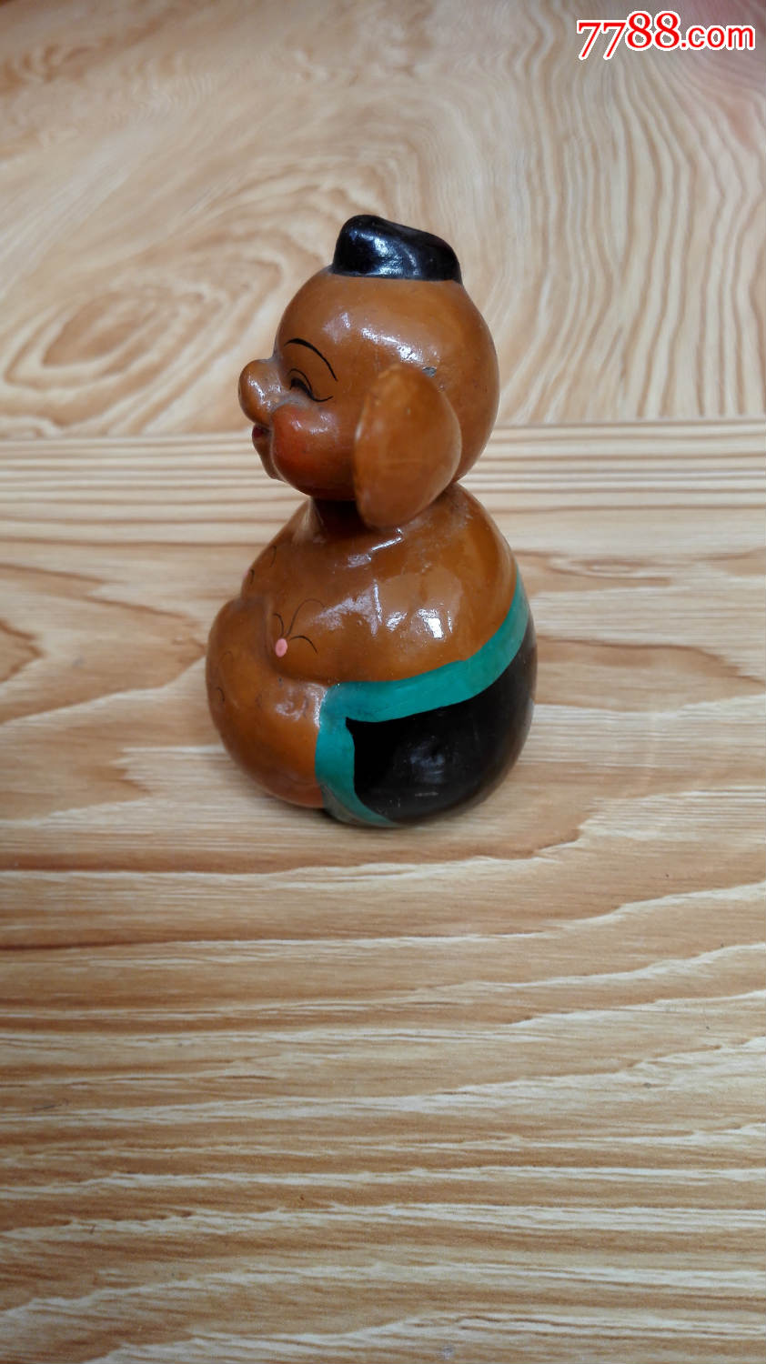 怀旧经典收藏八十年代可爱猪八戒造型泥人高8厘米