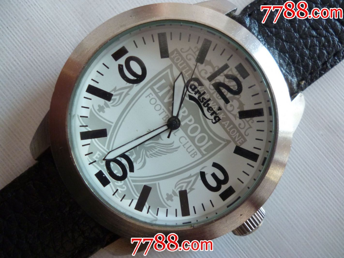 外国警察专用carlsberg男士古董老表表盘上有警察徽和臂章图案手表