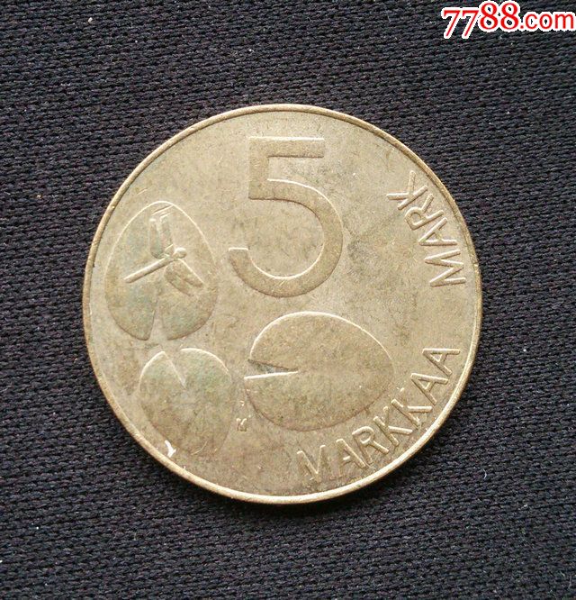 芬蘭1994年5馬克24.3mm(終身保真,缺德亂打假者睜大眼)