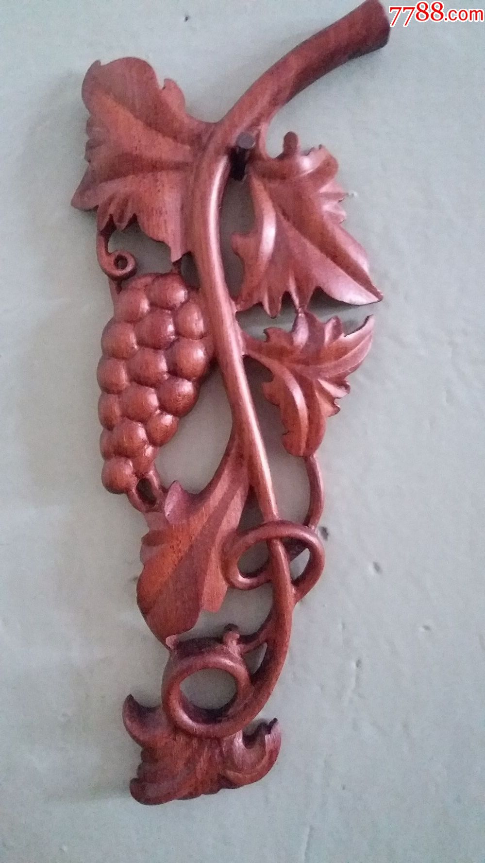 葡萄-木雕挂件-7788木艺