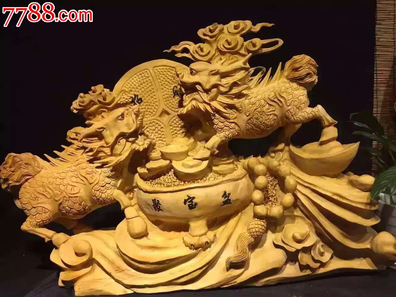 崖柏招财麒麟聚宝盆拼