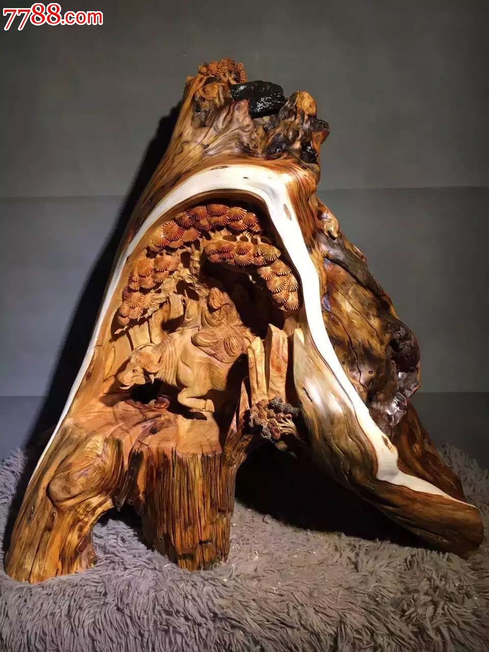 崖柏老子出关天然抱石