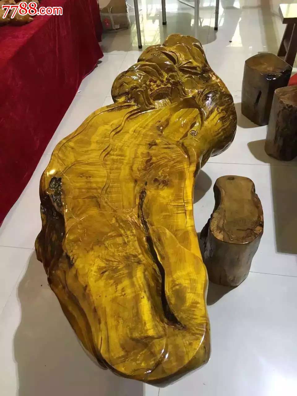 精品大叶金丝楠木茶台_议价_第2张_7788收藏__中国收藏热线