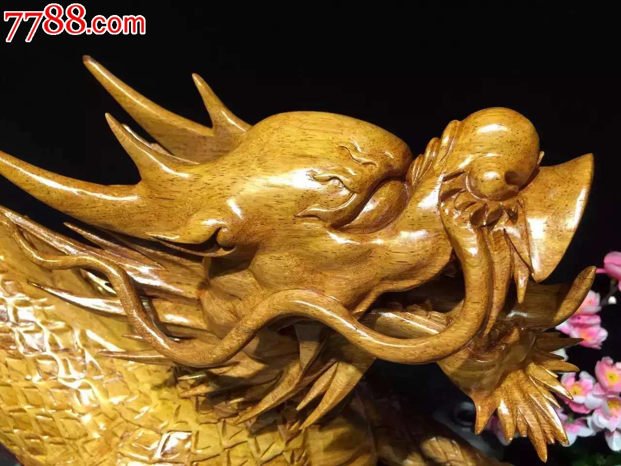 老挝花梨麒麟献宝双面