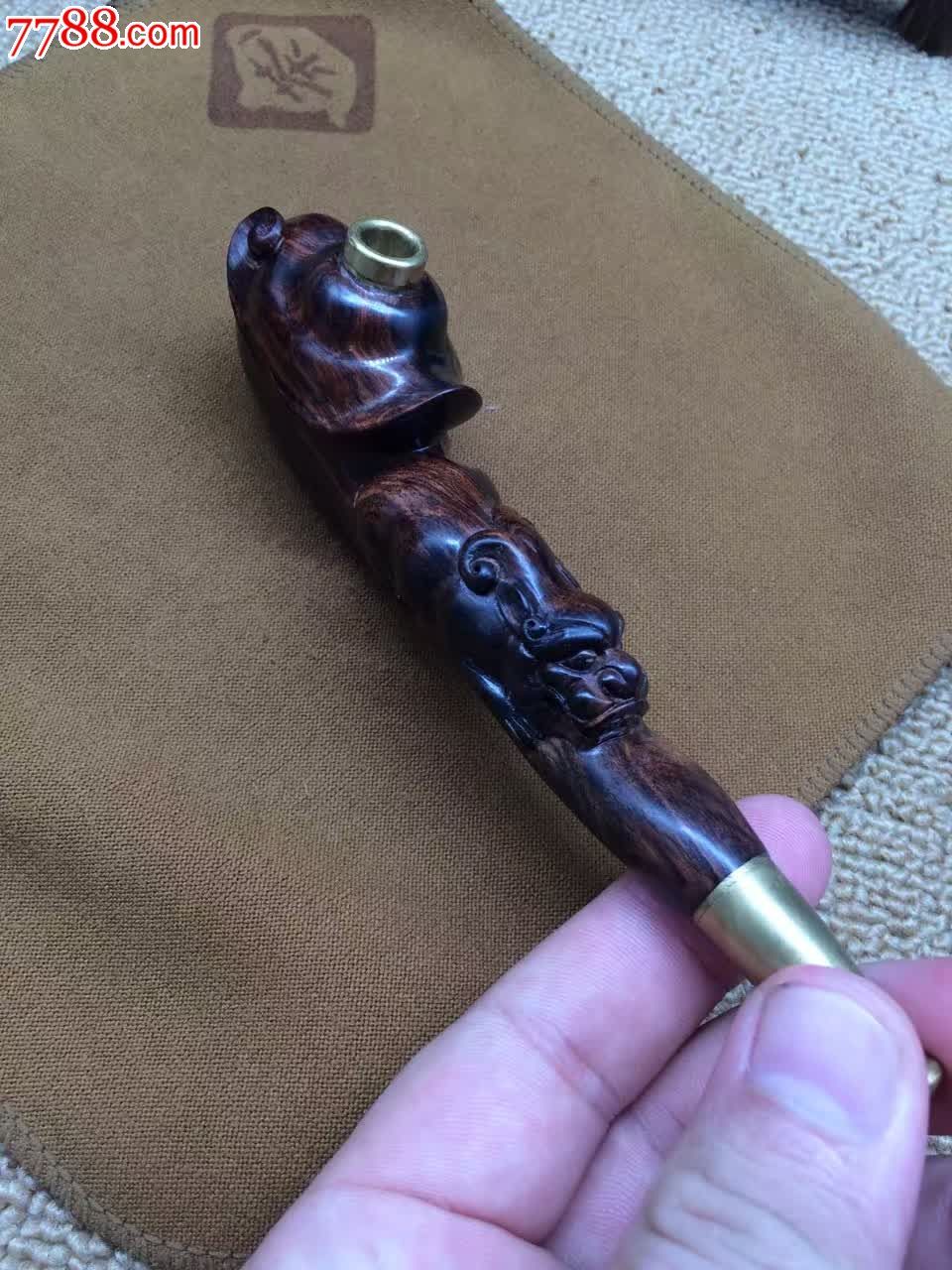 海黄紫油梨烟斗招财进,其他根雕/木雕,其他根雕/木雕,其他木质,年代