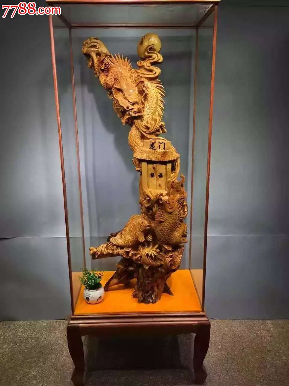 鱼跃龙门比喻举业成功-其他根雕/木雕-7788木艺