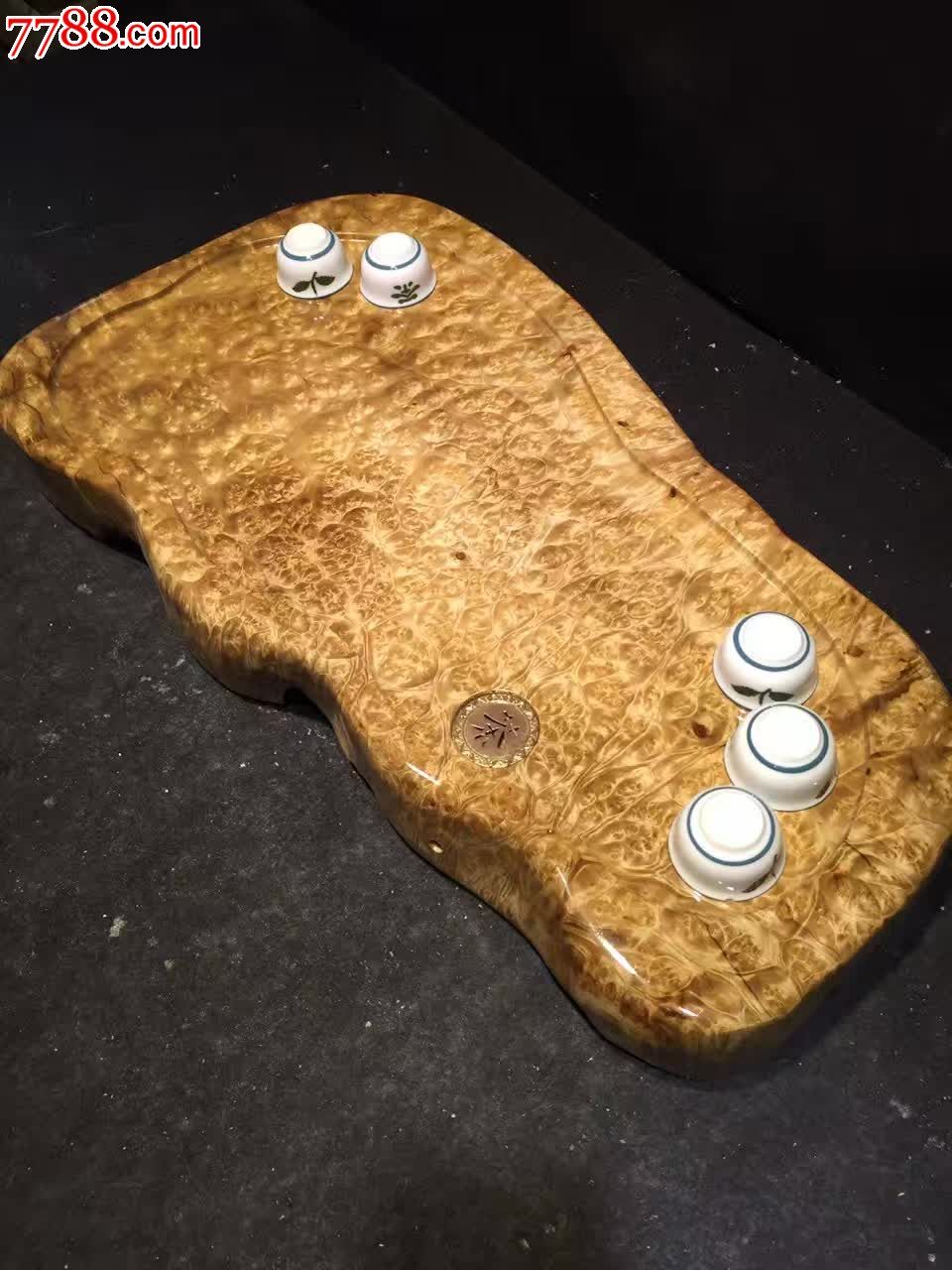 小极品黄金樟爆瘤茶盘