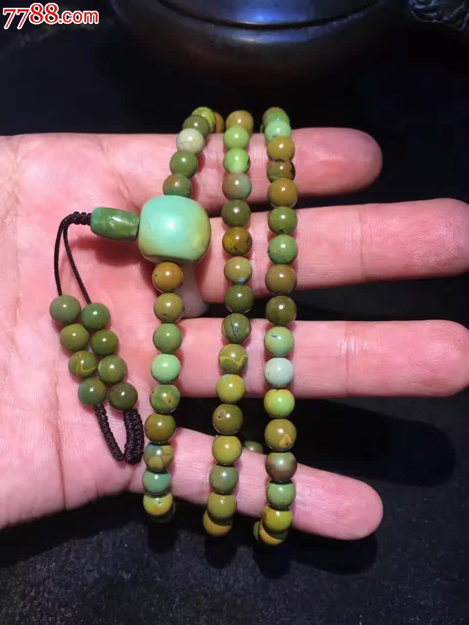 原矿青黄聊绿松石价超