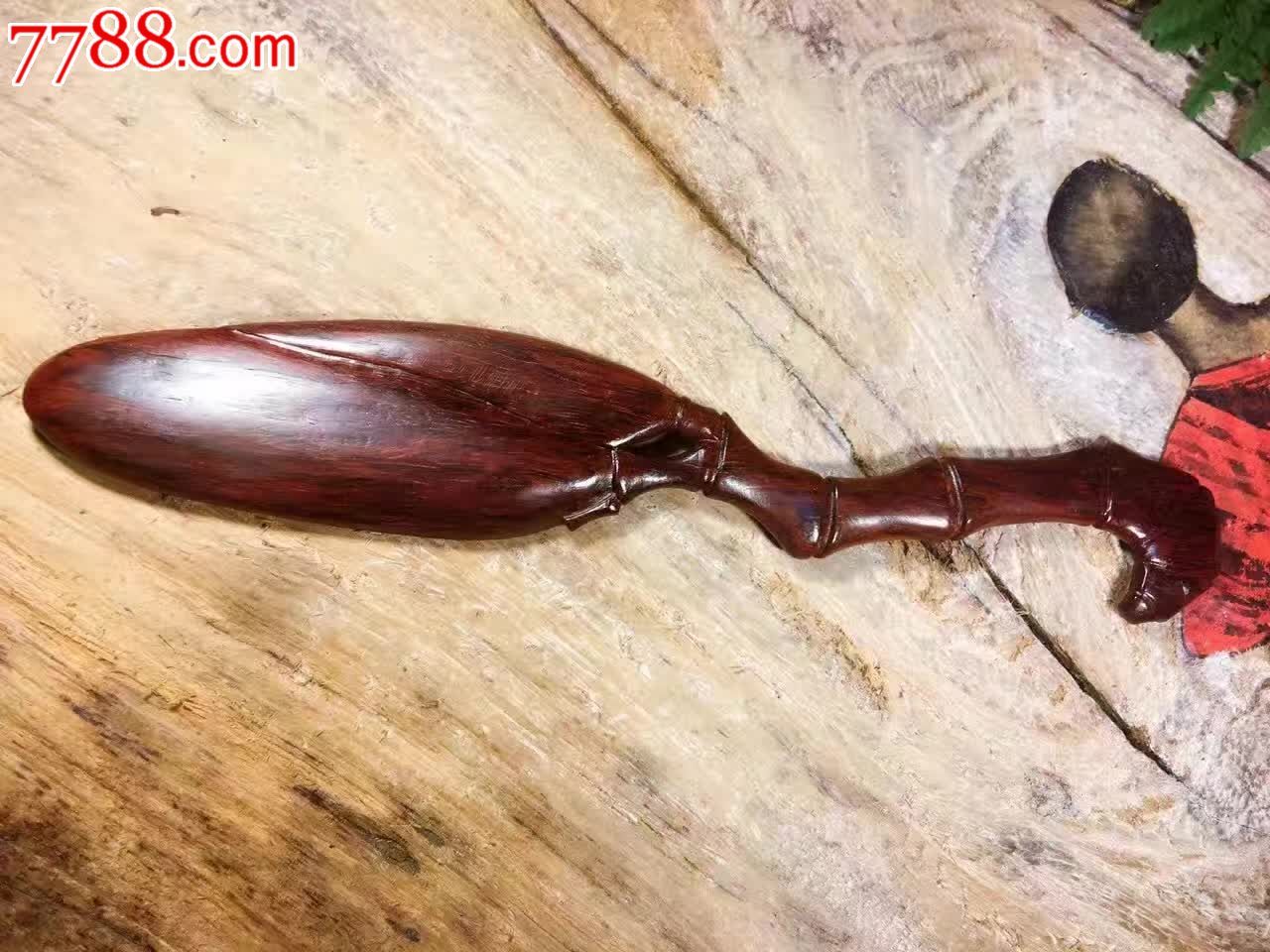 小叶紫檀竹茶铲