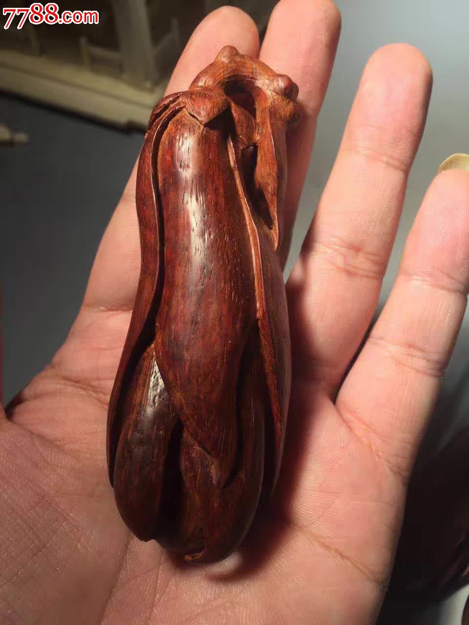 紫檀把玩件玉兰花可打-其他根雕/木雕-7788收藏__收藏热线