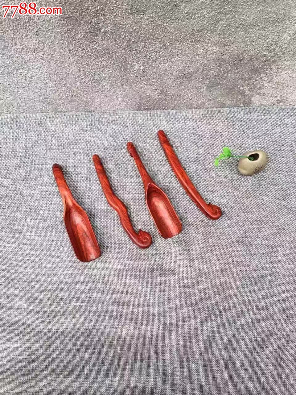 茶铲茶夹小叶紫檀雕如