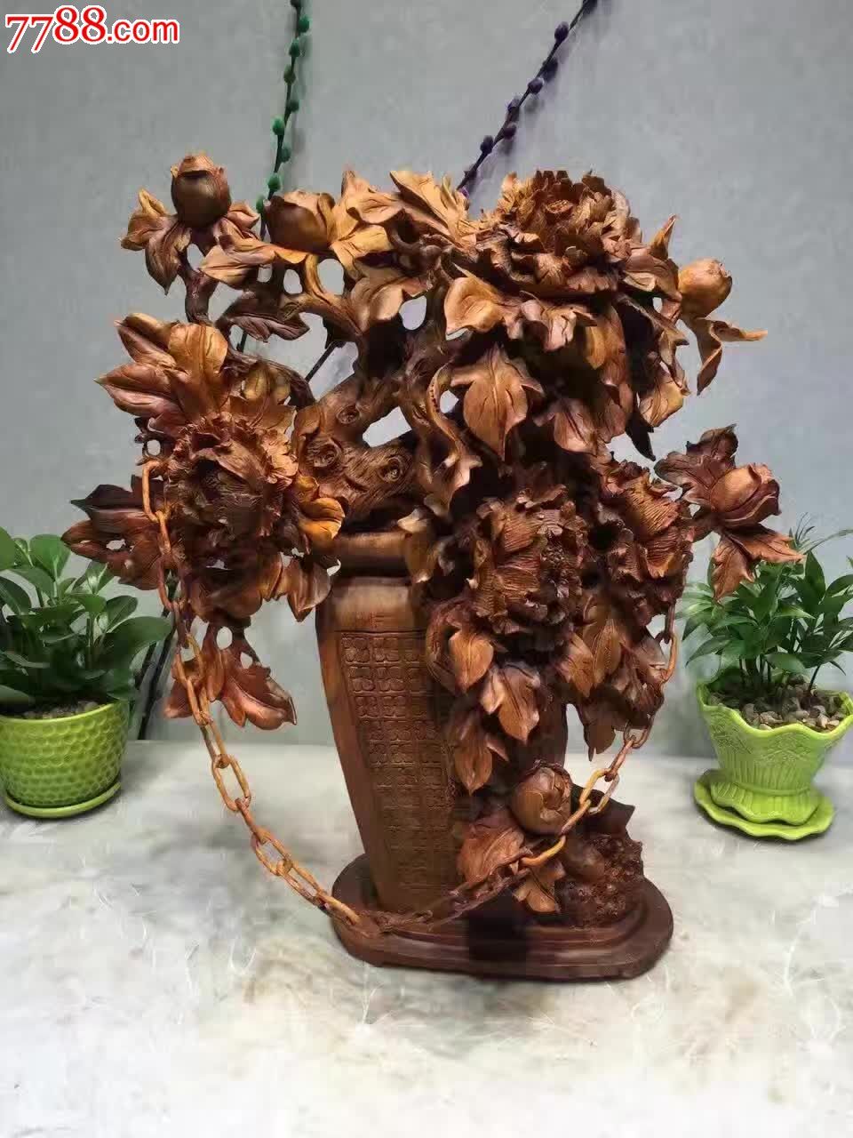 牡丹花选材花梨天然设