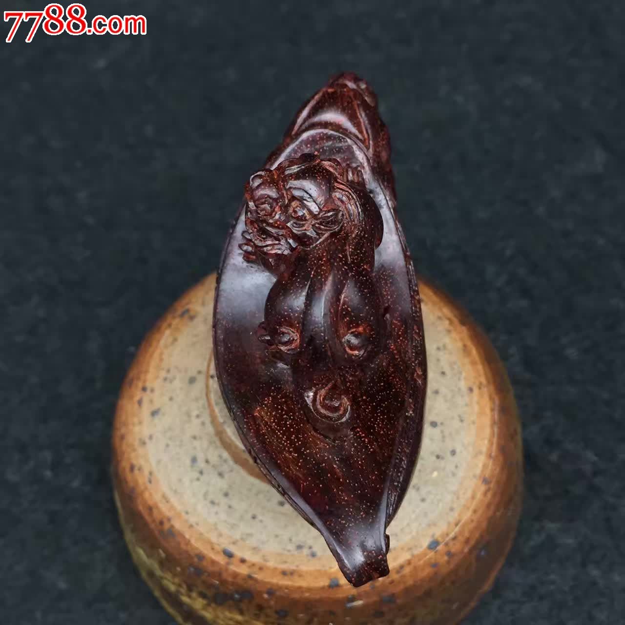 小叶紫檀貔貅手把件手_议价【盛世精品木雕】_第6张_7788收藏__中国