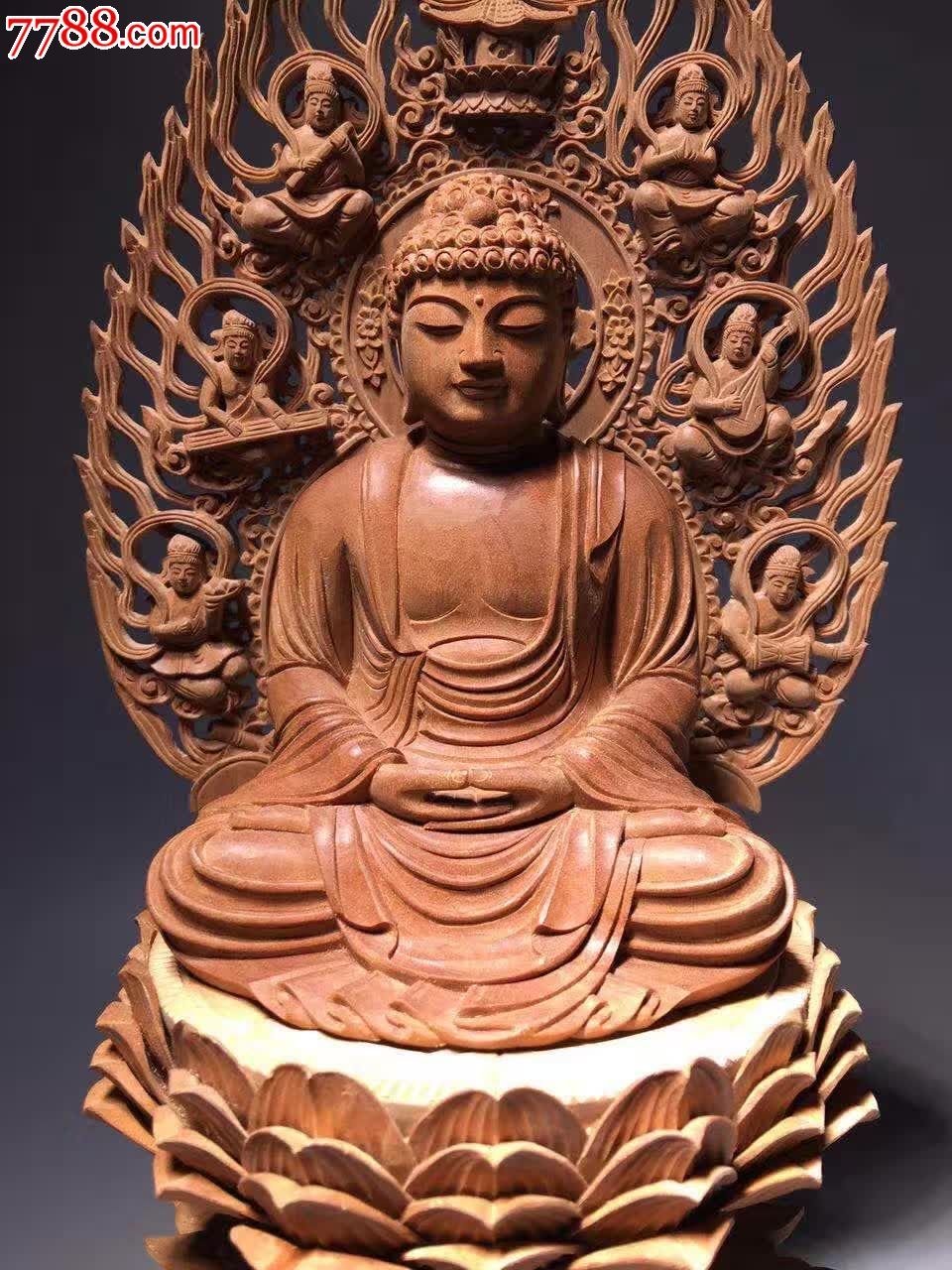 释迦牟尼佛印度迈索尔-木佛像/人像-7788收藏__收藏热线