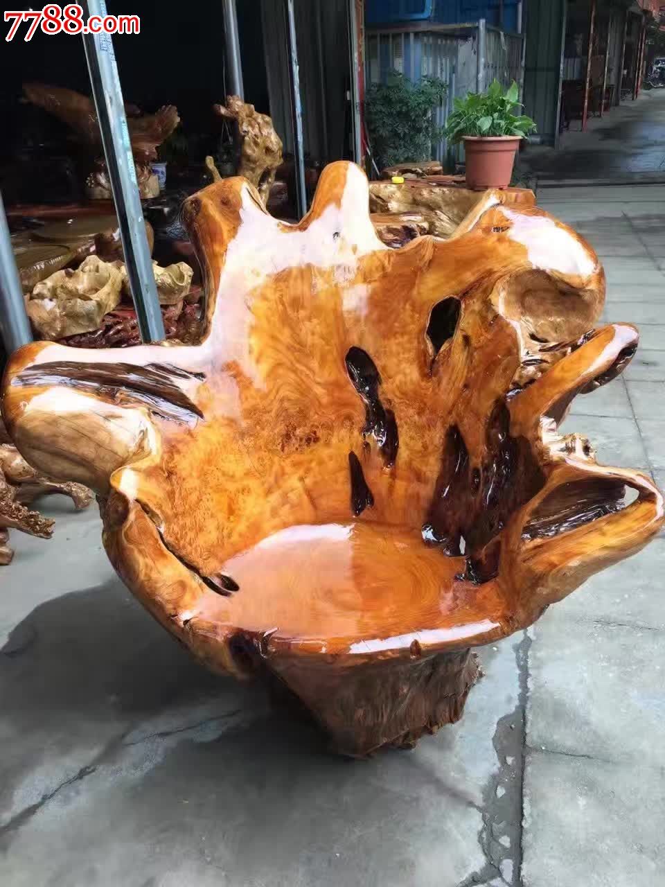 精品杉木瘤靠背椅造型