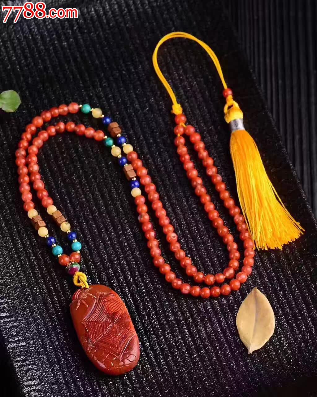 天然川料南红吊坠搭配